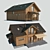 Wooden Cottage with Roof 3D 3D model small image 3