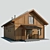 Wooden Cottage with Roof 3D 3D model small image 7