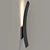 Sculptural LED Outdoor Wall Sconce 3D model small image 3