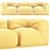 Modular Fabric Sofa for 3ds Max 3D model small image 2