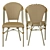 French Bistro Patio Chair 3D model small image 3