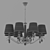 Alcamo Crystal Chandelier Eurosvet 3D model small image 2
