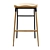 Sleek Modern Bar Stool 3D model small image 4