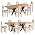 Kids Wooden Desk Set 3D model small image 1