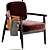 Modern Fabric Armchair with Removable Cover 3D model small image 3