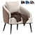 SHELBY Armchair by Cazarina: Modern Elegance 3D model small image 1