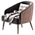 SHELBY Armchair by Cazarina: Modern Elegance 3D model small image 2