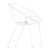 Elegant Folium Dining Chairs 3D model small image 5