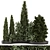 Outdoor Bush Tree Garden Set 3D model small image 1