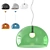 Sleek Kartell FLY Pendant Light 3D model small image 1