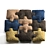 Children's Decorative Pillows Kit 3D model small image 1