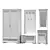 Modular Hallway Innsbruck Wardrobe 3D model small image 1