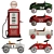 Retro Push Car Collection 1 3D model small image 2