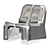 Innovative Virtual-Physical Opposite Chair 3D model small image 1