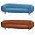 Elegant 3-Seat Tobi Sofa 3D model small image 1