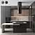 Modern Corner Kitchen Set with Appliances 3D model small image 2