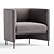 Minimalist Low Profile Algon Chair 3D model small image 1