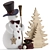 Festive Snowman & Wooden Tree 3D model small image 1