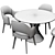 Sleek Baxter Dining Chair Set 3D model small image 5