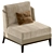 Sleek Aster Arthur Armchair 3D model small image 2