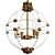 Luxury Eichholtz Gold Chandelier 3D model small image 1