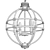 Luxury Eichholtz Gold Chandelier 3D model small image 2