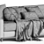 Polished Stainless Steel Hunter Sofa 3D model small image 3