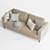 Stylish MOOS Studio 3-Seater Sofa 3D model small image 2
