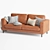 Stylish MOOS Studio 3-Seater Sofa 3D model small image 3