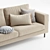 Stylish MOOS Studio 3-Seater Sofa 3D model small image 4
