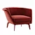 Modern Lovy Low Armchair Design 3D model small image 6