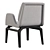 Modern Era Dining Chair with Arms 3D model small image 3