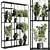 Metal Shelf with Plant Set 3D model small image 1