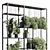 Metal Shelf with Plant Set 3D model small image 3