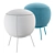  Modern Red Nest Ottoman  3D model small image 2