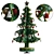 Miniature Christmas Tree Decor Set 3D model small image 1