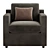 Barrett II Track Arm Chair 3D model small image 2