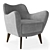 Modern RH Florent Chair - Restoration Hardware 3D model small image 1