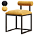 Eaglemont Black Velvet Dining Chair 3D model small image 1