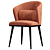  Midcentury Round Back Dining Chairs 3D model small image 5