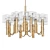 1970s Sciolari Glass Brass Chandelier 3D model small image 1