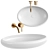 LULU 600MM Stone Countertop Basin 3D model small image 1