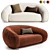 Elegant Emet Soho Home Sofa 3D model small image 1