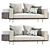 Minimalist Modern Sofa by Minotti 3D model small image 2