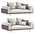 Minimalist Modern Sofa by Minotti 3D model small image 3