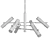 Sleek White Rainer Chandelier 3D model small image 2