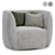 Modern Swivel Lounge Chair in 2 Colors 3D model small image 2