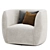 Modern Swivel Lounge Chair in 2 Colors 3D model small image 3