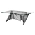 Sleek Silver Metal Coffee Table 3D model small image 1