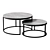 Modern Round Nesting Coffee Table 3D model small image 1